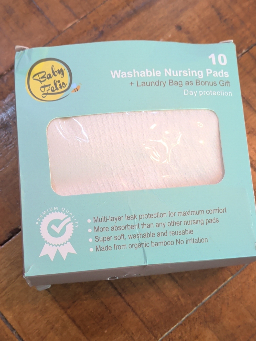 Baby Zelis Washable Nursing Pads - Organic Bamboo, New